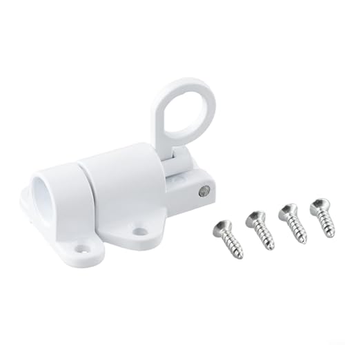 Zuverlässige Federung Dachboden Dachboden Decke Luke Lock Fangwerkzeug Aluminiumlegierung, Automatische Türriegel, Automatische Federverriegelung mit Schrauben für Fenster, Schranktüren, Balkontüren von EasyByMall