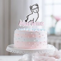 Personalisierter Cake Topper Mit Süßem Alpaka - Individuelle Kuchendekoration Zum Geburtstag | Tortenstecker Namen Personalisierter Cake Topper Mit Süßem Alpaka - Individuelle Kuchendekoration Zum Geburtstag | Tortenstecker Namen von EasyCutz