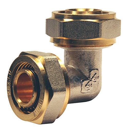 EasyFIX Winkel 90° Schraubfitting Klemmringverschraubung DVGW für Mehrschichtverbundrohr Winkel 90° (16 mm) von EasyFIX