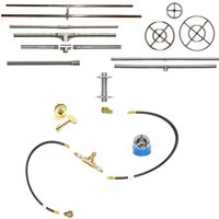 K ++ Universal Pre-Plumbed Diy Gas Fire Pit Kit - Beinhaltet Brennerauswahl, Brennermontage-Kit, Gasschläuche, Alle Messingbeschläge Und von EasyFirePitsCom