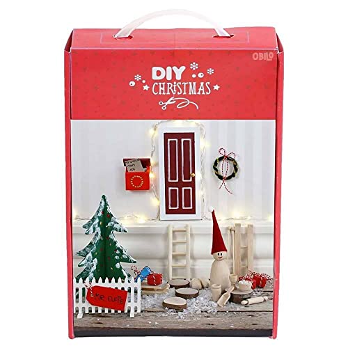 Bastelset Elfentür - Bausatz einer Wichteltür - Spaß für Groß und Klein - Weihnachtswichtel Tür - Set zum selber Basteln von EasyKit