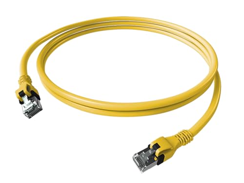 EasyLan DualBoot PushPull IP20 Patchkabel, Kat.6A (Class EA), S/FTP, gelb, 5 m von EasyLan