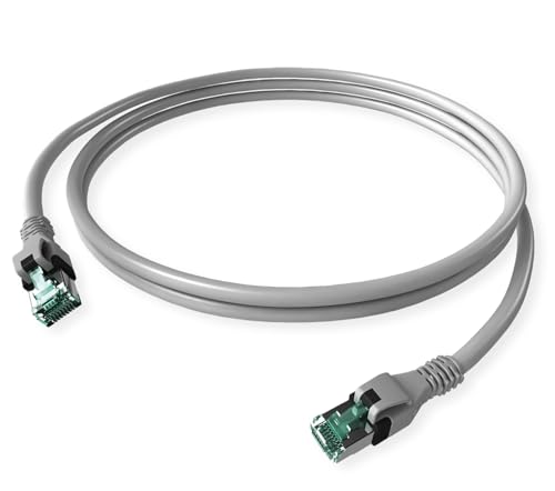 EasyLan DualBoot PushPull IP20 Patchkabel, Kat.6A (Class EA), S/FTP, grau, 10 m von EasyLan