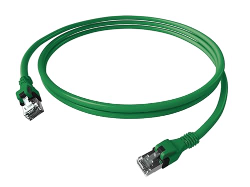 EasyLan DualBoot PushPull IP20 Patchkabel, Kat.6A (Class EA), S/FTP, grün, 1,5 m von EasyLan