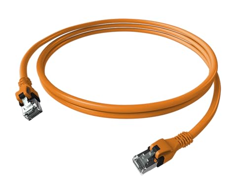 EasyLan DualBoot PushPull IP20 Patchkabel, Kat.6A (Class EA), S/FTP, orange, 3 m von EasyLan