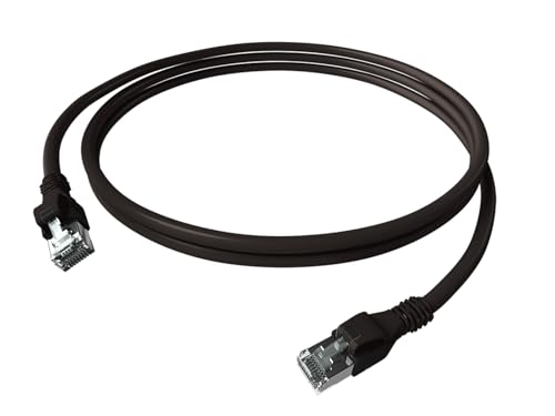 EasyLan DualBoot PushPull IP20 Patchkabel, Kat.6A (Class EA), S/FTP, schwarz, 0,5 m von EasyLan