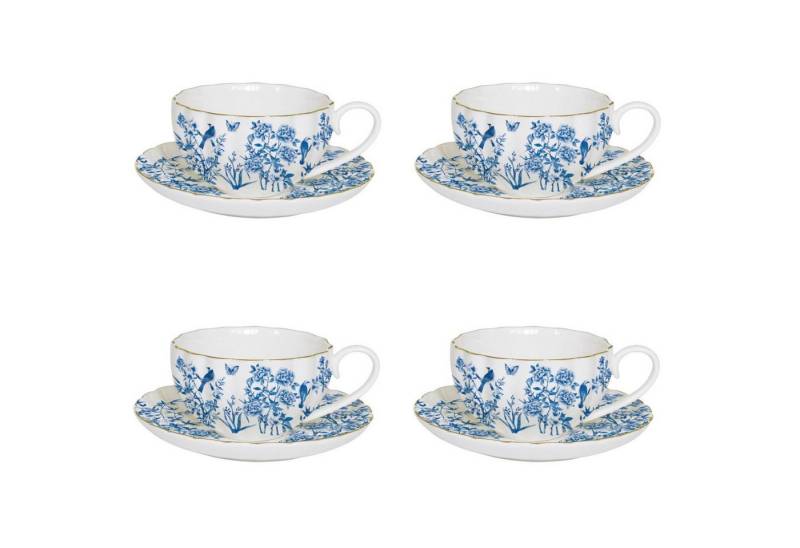 EasyLife Untertasse Paradise Garden, Handwäsche Empfohlen, Mehrfarbig, Motiv: Blumen und Vogel von EasyLife