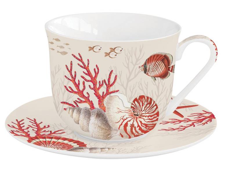 EasyLife Untertasse Reef, Spülmaschinengeeignet, Weiß, Motiv: Korallen EasyLife Untertasse Reef, Spülmaschinengeeignet, Weiß, Motiv: Korallen von EasyLife