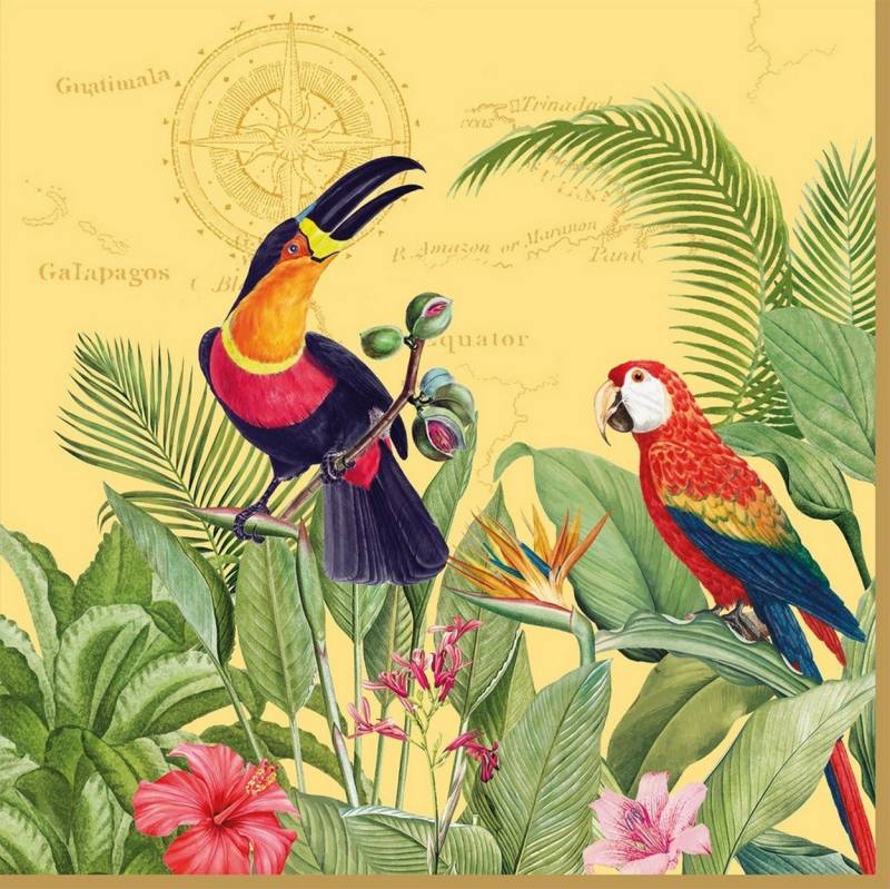 EasyLife Papierserviette 20 Servietten Exotic Paradise 33x33cm, (20 St) von EasyLife