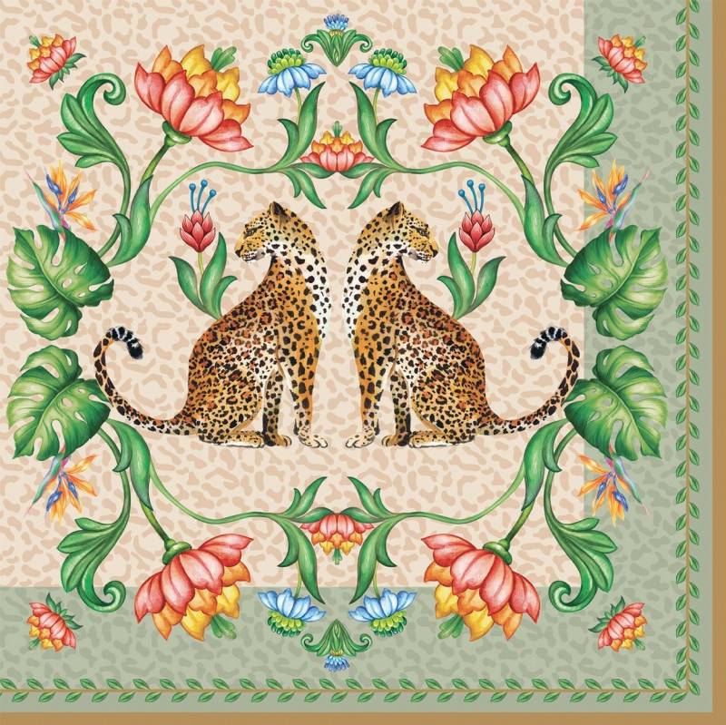 EasyLife Papierserviette 20 Servietten Jungle Vibes 33x33cm, (20 St) von EasyLife