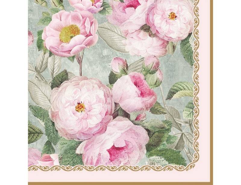 EasyLife Papierserviette 20 Servietten Roses in Bloom 33x33cm, (20 St) von EasyLife