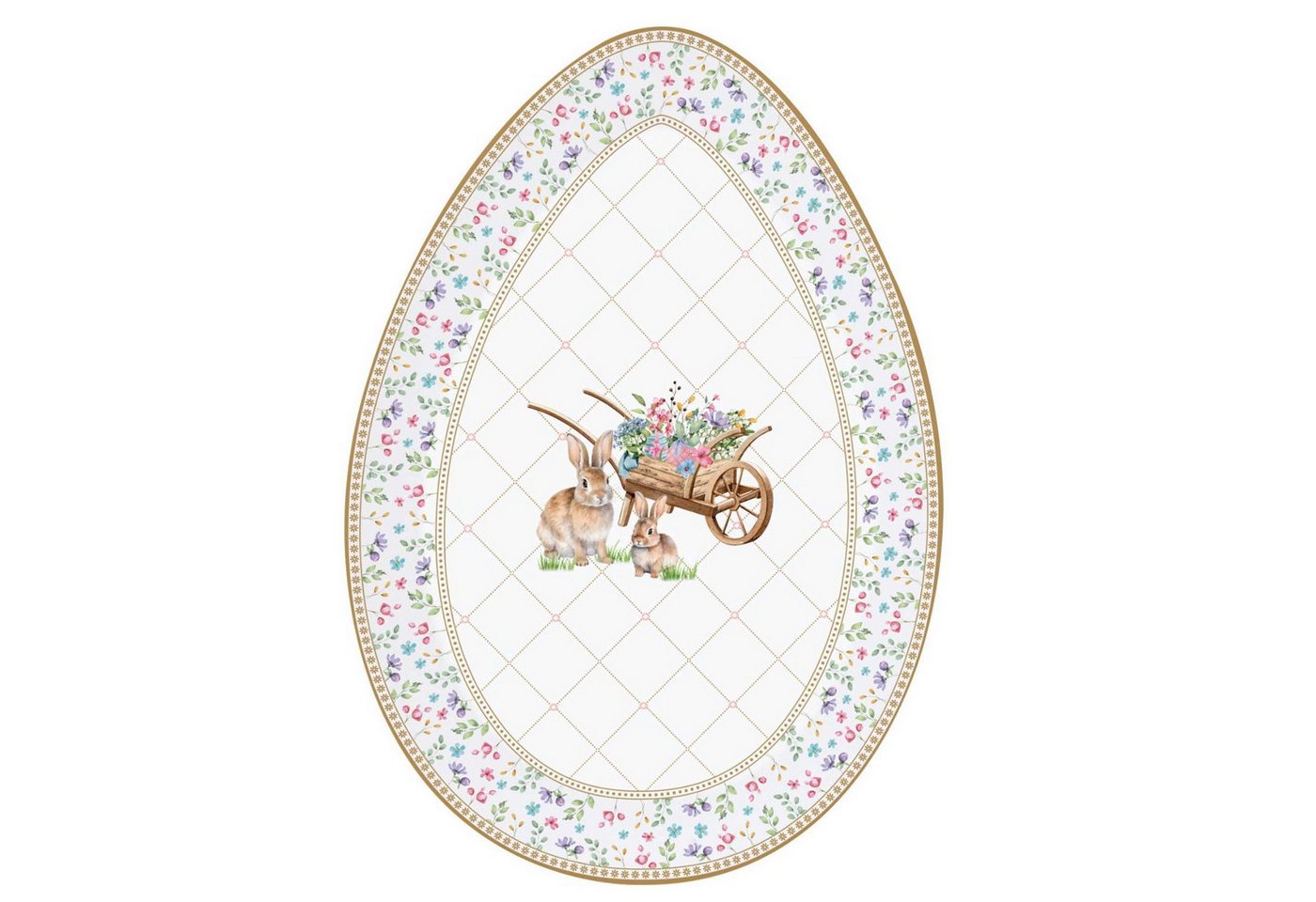 EasyLife Servierplatte Spring Bloom, Porzellan, Spülmaschinengeeignet, Mehrfarbig, Motiv: Hasen & Blumenkörbe EasyLife Servierplatte Spring Bloom, Porzellan, Spülmaschinengeeignet, Mehrfarbig, Motiv: Hasen & Blumenkörbe von EasyLife