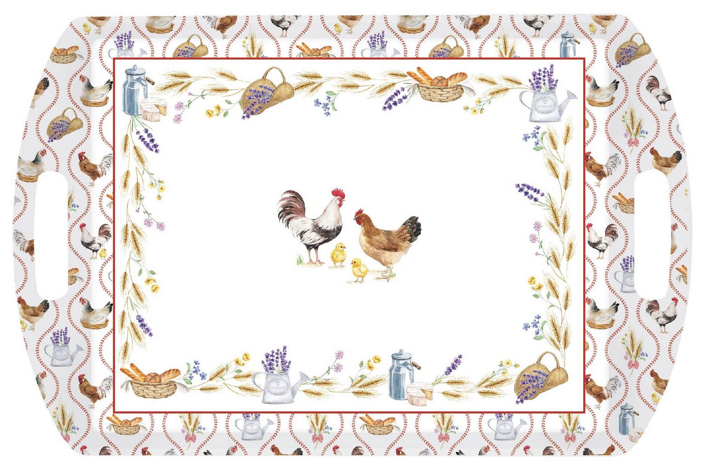 EasyLife Tablett Country Life, Melamin, Farbe: Mehrfarbig, Motiv: Bauernhof EasyLife Tablett Country Life, Melamin, Farbe: Mehrfarbig, Motiv: Bauernhof von EasyLife