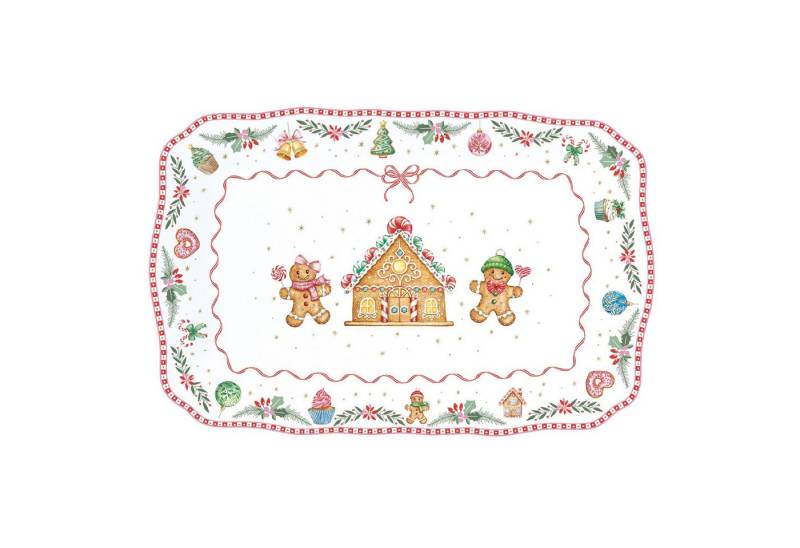 EasyLife Servierteller Sweet Christmas, Porzellan, Spülmaschinengeeignet, Mehrfarbig, Motiv: Lebkuchenhaus EasyLife Servierteller Sweet Christmas, Porzellan, Spülmaschinengeeignet, Mehrfarbig, Motiv: Lebkuchenhaus von EasyLife