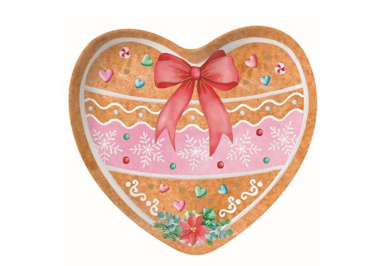 EasyLife Servierteller Sweet Christmas, Porzellan, Spülmaschinengeeignet, Mehrfarbig, Motiv: Lebkuchenherz EasyLife Servierteller Sweet Christmas, Porzellan, Spülmaschinengeeignet, Mehrfarbig, Motiv: Lebkuchenherz von EasyLife