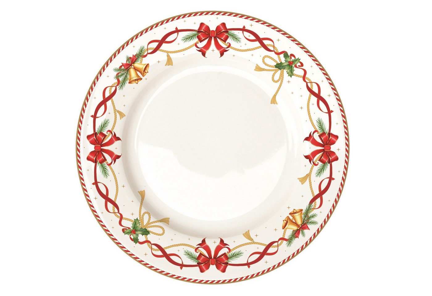 EasyLife Speiseteller Christmas Tale, Handwäsche, Mehrfarbig, Motiv: Schleifen EasyLife Speiseteller Christmas Tale, Handwäsche, Mehrfarbig, Motiv: Schleifen von EasyLife