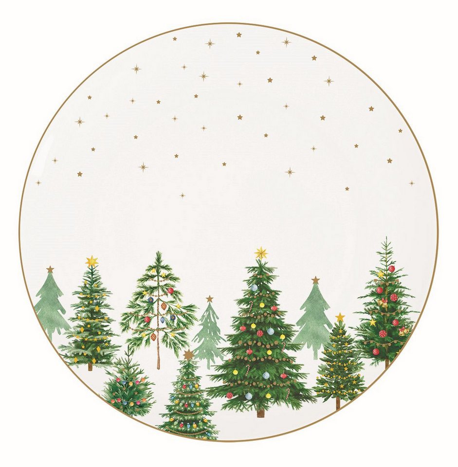 EasyLife Speiseteller Festive Trees, Handwäsche Empfohlen, Weiß, Motiv: Tannebäume EasyLife Speiseteller Festive Trees, Handwäsche Empfohlen, Weiß, Motiv: Tannebäume von EasyLife