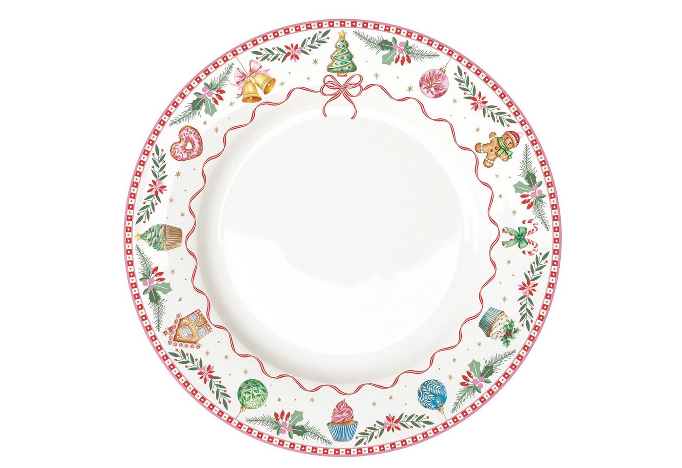 EasyLife Speiseteller Sweet Christmas, Spülmaschinengeeignet, Mehrfarbig, Motiv: Lebkuchen EasyLife Speiseteller Sweet Christmas, Spülmaschinengeeignet, Mehrfarbig, Motiv: Lebkuchen von EasyLife