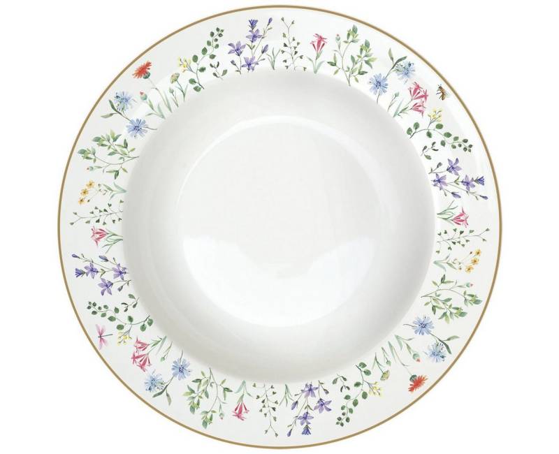 EasyLife Suppenteller Fleurs et Citrons, Spülmaschinengeeignet, Mehrfarbig, Motiv: Zitronen von EasyLife