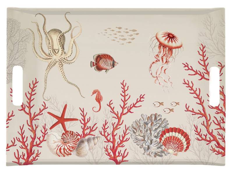 EasyLife Tablett Reef, Melamin, Farbe: Mehrfarbig, Motiv: Korallen EasyLife Tablett Reef, Melamin, Farbe: Mehrfarbig, Motiv: Korallen von EasyLife