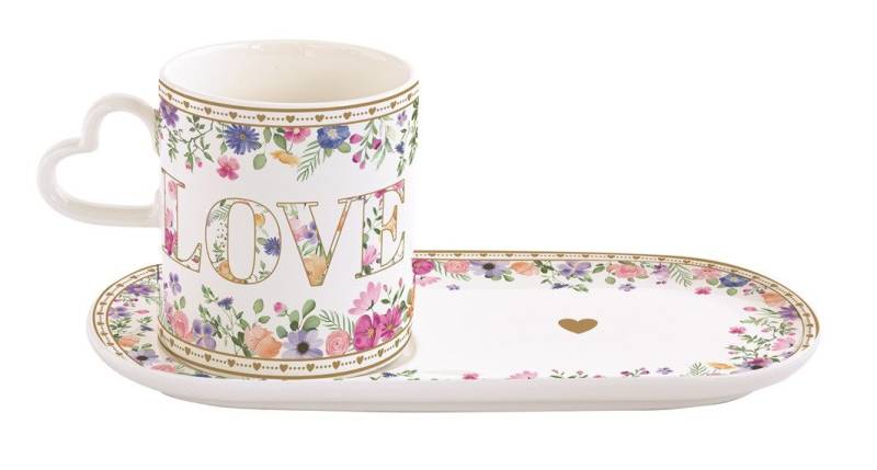 EasyLife Tasse MAMO3114 - Mon Amour m. Untertasse m. Herzhenkel, 320 ml, 1-tlg. EasyLife Tasse MAMO3114 - Mon Amour m. Untertasse m. Herzhenkel, 320 ml, 1-tlg. von EasyLife