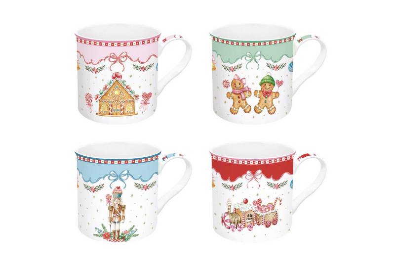 EasyLife Tasse Sweet Christmas, Porzellan, Spülmaschinengeeignet, Mehrfarbig, Motiv: Lebkuchenmännchen EasyLife Tasse Sweet Christmas, Porzellan, Spülmaschinengeeignet, Mehrfarbig, Motiv: Lebkuchenmännchen von EasyLife