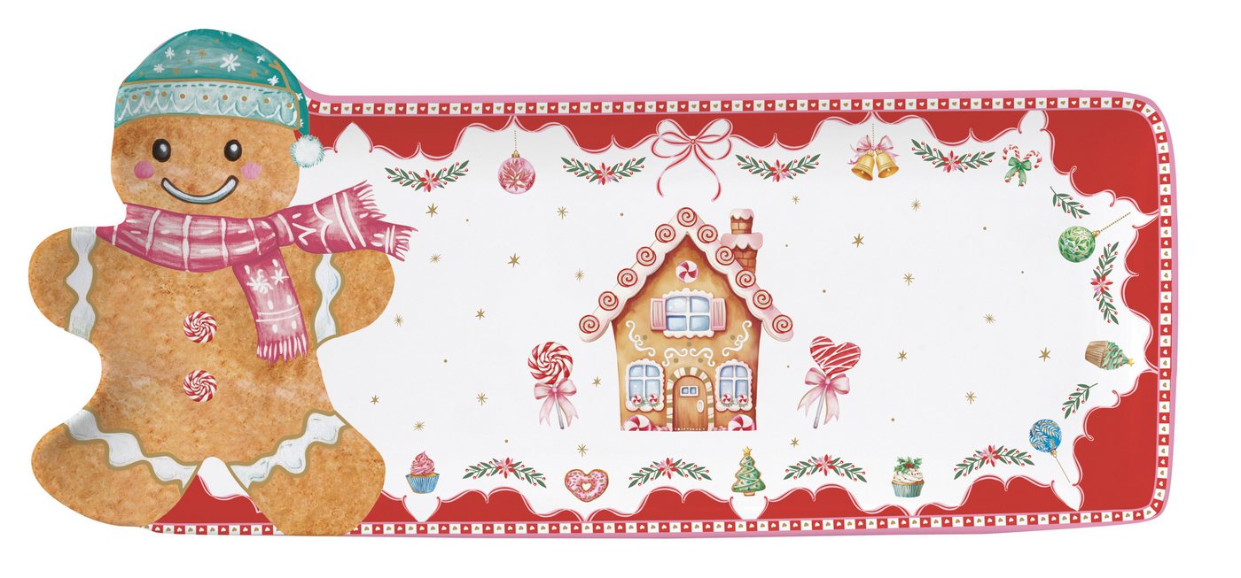 EasyLife Teller SWEC1471 - Sweet Christmas, 36 x 16 cm, rechteckig, (1 St) von EasyLife