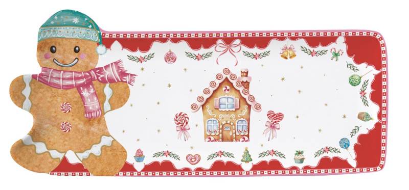 EasyLife Teller SWEC1471 - Sweet Christmas, 36 x 16 cm, rechteckig, (1 St) von EasyLife