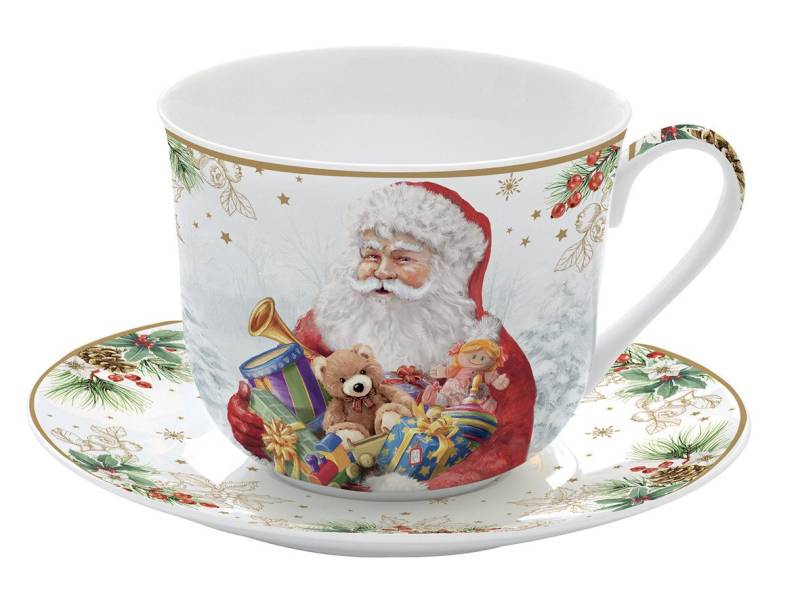 EasyLife Untertasse Santa Is Coming, Handwäsche Empfohlen, Weiß, Motiv: Weihnachtsmann EasyLife Untertasse Santa Is Coming, Handwäsche Empfohlen, Weiß, Motiv: Weihnachtsmann von EasyLife