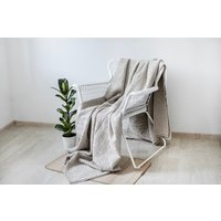 Natürliche Leinen Waffel Decke - Luxuriöser Überwurf Für Bett Oder Couch Perfektes Geburtstagsgeschenk 230x240cm von EasyLinenCrafts