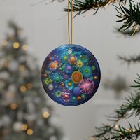 Mikrobiologie Ornament Bunt Petrischale, Wissenschaft Geschenk Mikrobiologie Ornament Bunt Petrischale, Wissenschaft Geschenk von EasyPeasyPixels