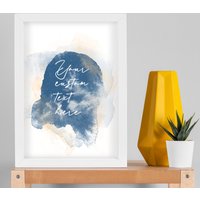 Benutzerdefiniertes Zitat Print, Benutzerdefinierte Wandkunst, Personalisierter Text Oder Song Lyric, Typografie Print von EasyPersonalised