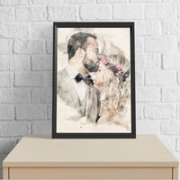 Personalisiertes Aquarell Portrait Individueller Kunstdruck Der Familie von EasyPersonalised