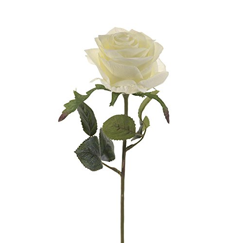 EasyPlants künstliche Rose, Kunstblume Simone weiß H. 45cm D. 6cm Emerald von EASYPLANTS