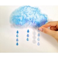 Mini-Wolken Wandtattoo in Aquarelloptik Ab 8, 99 Eur Pro Set - Wandaufkleber, Fliesenaufkleber, Möbelaufkleber Kollektion Natural Meadow von EasySweetHome