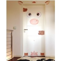 Türaufkleber Kuh 49, 99 Eur Pro Set, Kinderzimmergestaltung, Wandtattoo Kuh, Babyzimmer Gestaltung, Kinderzimmer Deko von EasySweetHome