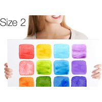 Wandtattoo Aquarell Quadrate in Regenbogenfarben Ab 8, 99 Eur Pro Set - Handgemalte Wandaufkleber, Fliesenaufkleber, Möbelaufkleber von EasySweetHome