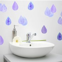 Wandtattoo Lavendel Tropfen in Aquarelloptik Ab 8, 99 Eur - Wandaufkleber Im Clean-Look, Fliesenaufkleber, Möbelaufkleber Handgemalt von EasySweetHome