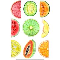 Wandtattoo Obst 9Tlg. Ab 8, 99 Eur - Fliesenaufkleber Küchendekoration, Fliesendekor, Wandsticker, Wandtattoo, Möbelaufkleber von EasySweetHome