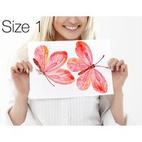 Wandtattoo Schmetterlinge Rot Ab 9, 79 Euro, Wanddeko, Möbelaufkleber, Wandtattoo, Fliesenaufkleber, Deko Küche von EasySweetHome