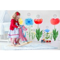 Wandtattoo Tulpe Rot Ab 19, 99 Eur - Wandsticker Blume Küchendeko Riesenblumen Mädchenzimmer Schlafzimmer Wanddeko Nr.6 von EasySweetHome