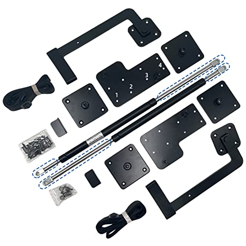 Murphy Bed Hardware-Kit mit zweistufiger Deluxe-Gasfeder – mühelos herunterzuziehen und zurückzuklappen, kombiniert verstreute Teile für robuste Konstruktion, DIY Murphy Bed Kit Horizonal King Size von EasyVibe