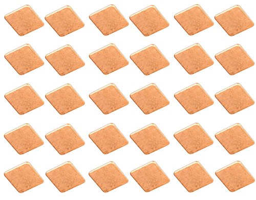 Easycargo 20 Stück Kühlkörper Kupfer Pad Shals 15mmx15mmx0.8mm für Kühlung Laptop GPU CPU IC Chips VGA RAM (15mmx15mmx0,8mm) von Easycargo