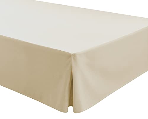 EasyCosy - Spannleintuch für Tiefe Matratzen (32 cm) ATENEA, mit Volant-Rüschen Bettvolants - Bett 180cm - Farbe Beige (180x190/200cm) von Easycosy