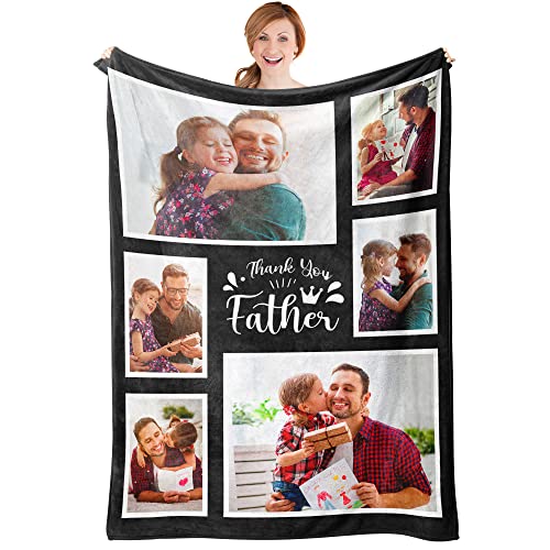 Easycosy Personalisierte Muttertagsgeschenke, Personalisiert Decke mit Foto & Text, Fotodecke mit Eigenem Foto, Kuscheldecke Decke Selbst Gestalten, Personalisierte Geschenke für Mama Freundin Papa von Easycosy