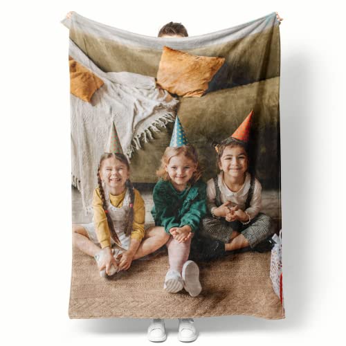 Easycosy personalisierte Muttertagsgeschenke für Mama Frauen- weiche personalisierte Decke Fotodecke Mit Foto Text, liebevolle Fotogeschenk für Freundin Papa Schwester Beste Freundin Partner von Easycosy