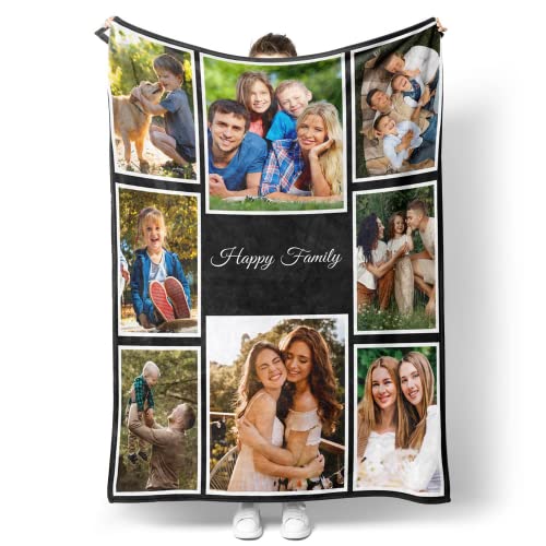 Easycosy personalisierte Muttertagsgeschenke für Mama Frauen- weiche personalisierte Decke Fotodecke Mit Foto Text, liebevolle Fotogeschenk für Freundin Papa Schwester Beste Freundin Partner von Easycosy