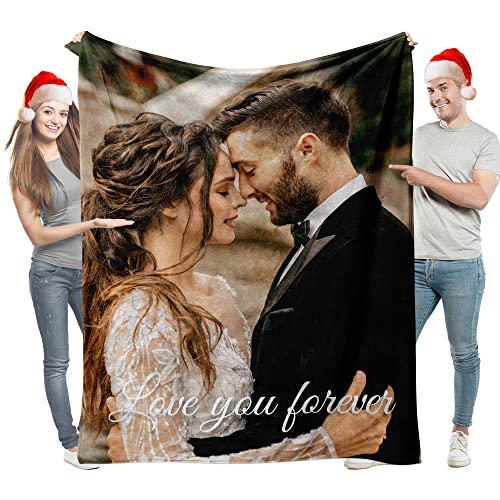 Easycosy personalisierte Decken für Paare Geschenke Benutzerdefinierte Bild werfen Decke Personalisierte Foto werfen für Freundin Ihr Geburtstag Anniversay Ideen 100×125cm von Easycosy