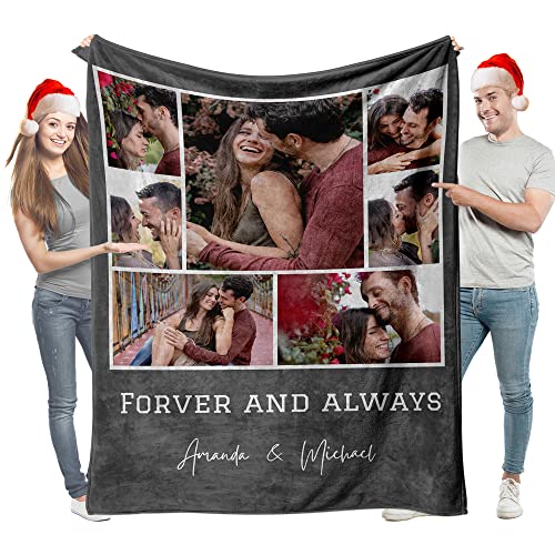 Easycosy personalisierte Decken für Paare Geschenke Benutzerdefinierte Bild werfen Decke Personalisierte Foto werfen für Freundin Ihr Geburtstag Anniversay Ideen 120×150cm von Easycosy