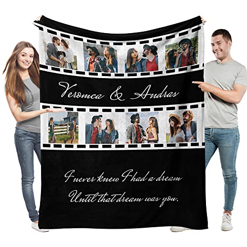 Easycosy personalisierte Decken für Paare Geschenke Benutzerdefinierte Bild werfen Decke Personalisierte Foto werfen für Freundin Ihr Geburtstag Anniversay Ideen 125×150cm von Easycosy